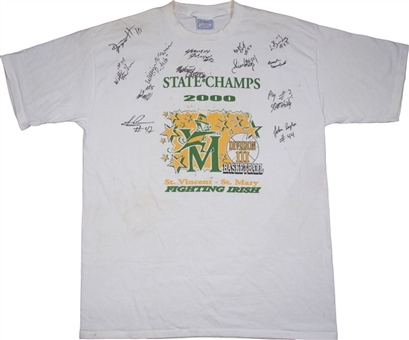 2000 St. Vincent St. Marys State Championship Basketball Team Signed T-Shirt by 13 Members Including LeBron James (Beckett)